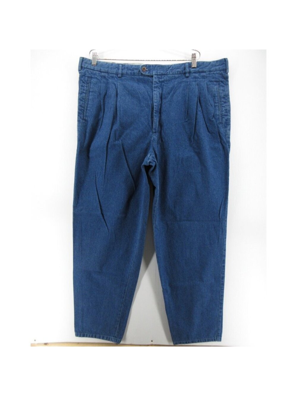 VTG Willis Jeans 44 Blue Indigo Relaxed Pleated Denim Trousers Denmark